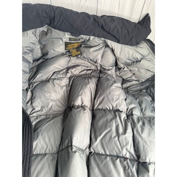 VTG 1980s Eddie Bauer Goose Down Puffer Jacket Parka Lg Gore-Tex Belted No Hood - Picture 12 of 15